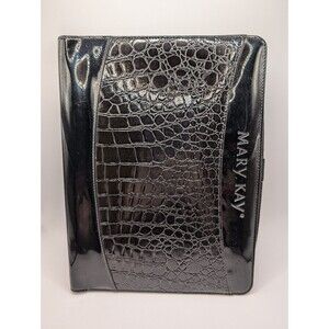 mary kay crocodile print faux leather portfolio legal pad holder